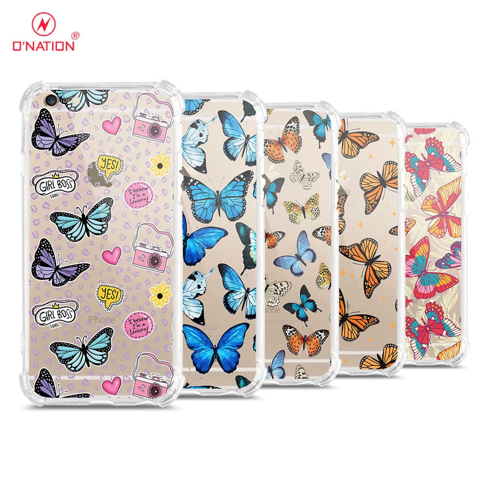 iPhone 6S / 6 Cover - O'Nation Butterfly Dreams Series - 9 Designs - Clear Phone Case - Soft Silicon Borders