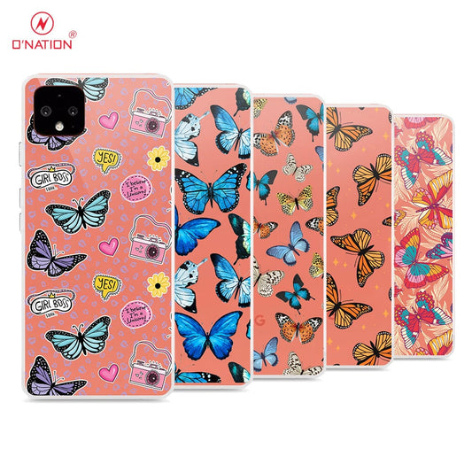 Google Pixel 4 Cover - O'Nation Butterfly Dreams Series - 9 Designs - Clear Phone Case - Soft Silicon Borders