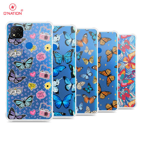 Xiaomi Redmi 9C Cover - O'Nation Butterfly Dreams Series - 9 Designs - Clear Phone Case - Soft Silicon Borders