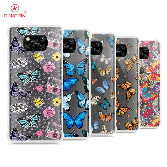 Xiaomi Poco X3 Cover - O'Nation Butterfly Dreams Series - 9 Designs - Clear Phone Case - Soft Silicon Borders