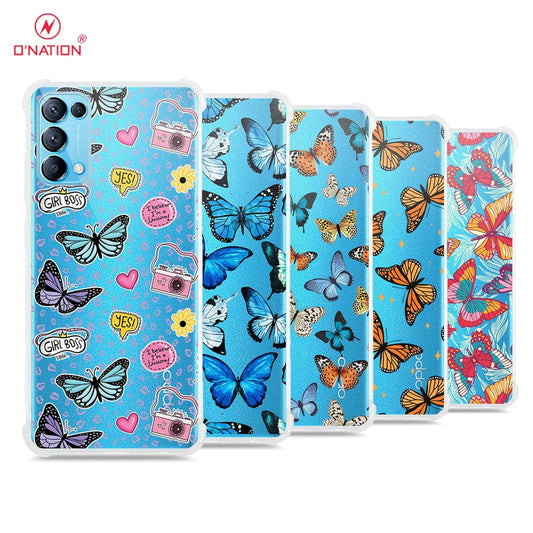 Oppo Reno 5 5G Cover - O'Nation Butterfly Dreams Series - 9 Designs - Clear Phone Case - Soft Silicon Borders