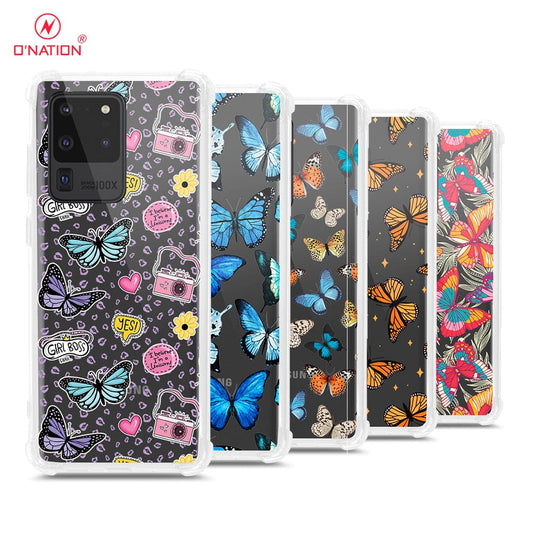 Samsung Galaxy S20 Ultra Cover - O'Nation Butterfly Dreams Series - 9 Designs - Clear Phone Case - Soft Silicon Borders