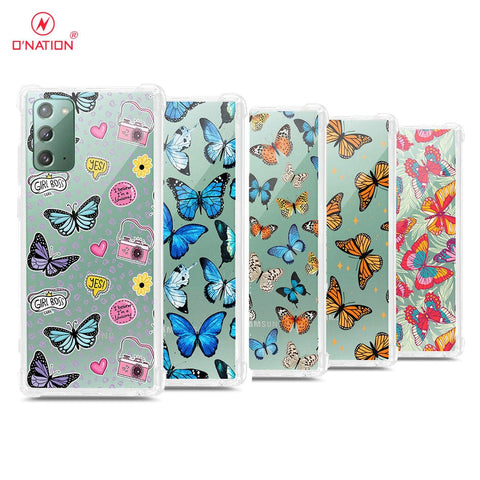 Samsung Galaxy Note 20 Cover - O'Nation Butterfly Dreams Series - 9 Designs - Clear Phone Case - Soft Silicon Bordersx