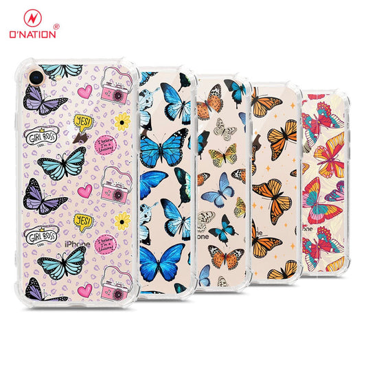 iPhone 8 / 7 Cover - O'Nation Butterfly Dreams Series - 9 Designs - Clear Phone Case - Soft Silicon Borders