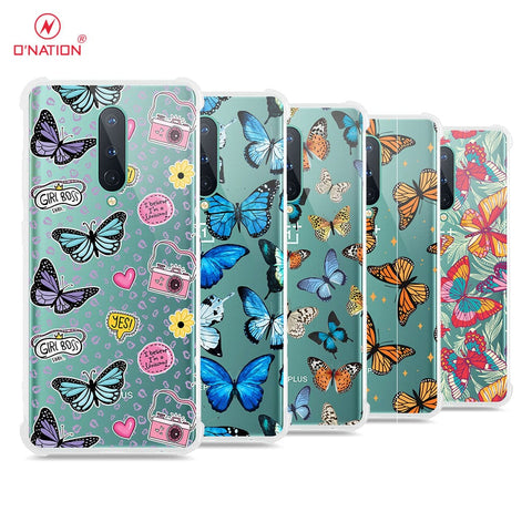 OnePlus 8 4G Cover - O'Nation Butterfly Dreams Series - 9 Designs - Clear Phone Case - Soft Silicon Borders