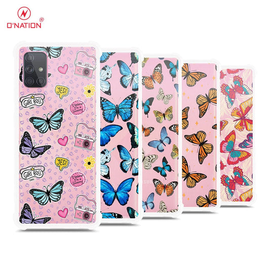 Samsung Galaxy A71 Cover - O'Nation Butterfly Dreams Series - 9 Designs - Clear Phone Case - Soft Silicon Borders