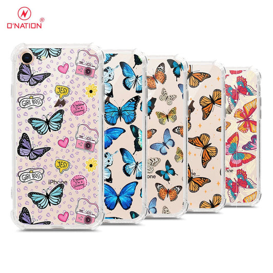 iPhone SE 2022 Cover - O'Nation Butterfly Dreams Series - 9 Designs - Clear Phone Case - Soft Silicon Borders