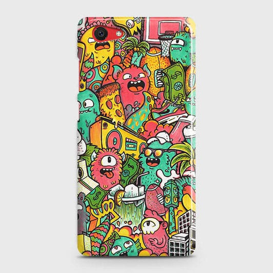 Vivo Y71 Cover - Matte Finish - Candy Colors Trendy Sticker Collage Printed Hard Case with Life Time Colors Guarantee(1)