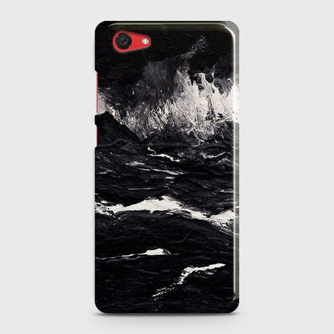 Vivo Y71 Cover - Black Ocean Marble Trendy Printed Hard Case with Life Time Colors Guarantee