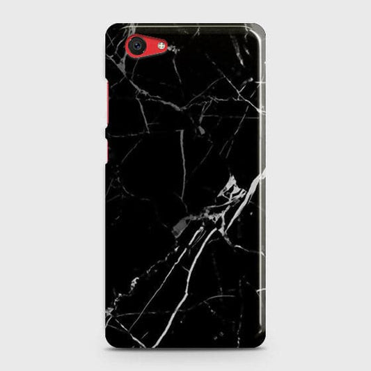 Vivo Y71 Cover - Black Modern Classic Marble Printed Hard Case with Life Time Colors Guarantee