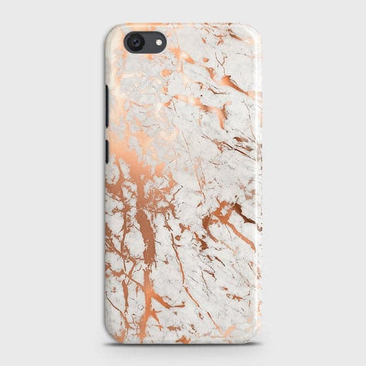 Vivo Y81i Cover - In Chic Rose Gold Chrome Style Printed Hard Case with Life Time Colors Guarantee