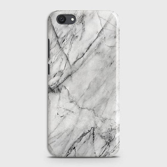 Vivo Y81i Cover - Matte Finish - Trendy White Floor Marble Printed Hard Case with Life Time Colors Guarantee - D2