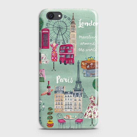 Vivo Y81i Cover - Matte Finish - London, Paris, New York ModernPrinted Hard Case with Life Time Colors Guarantee