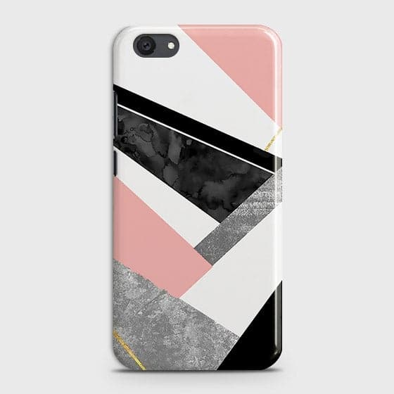Vivo Y81i Cover - Matte Finish - Geometric Luxe Marble Trendy Printed Hard Case with Life Time Colors Guarantee