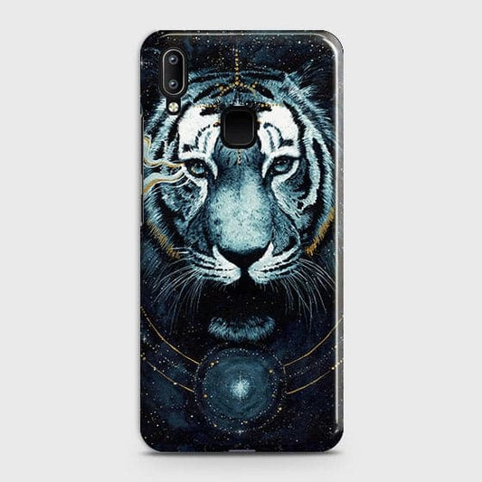 Vivo Y95 Cover - Vintage Galaxy Tiger Printed Hard Case with Life Time Colors Guarantee