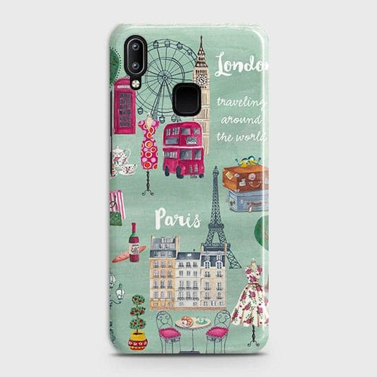 Vivo Y95 Cover - Matte Finish - London, Paris, New York ModernPrinted Hard Case with Life Time Colors Guarantee