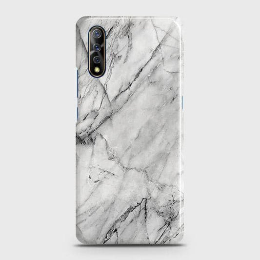 Vivo S1 Cover - Matte Finish - Trendy White Floor Marble Printed Hard Case with Life Time Colors Guarantee - D2  b-72