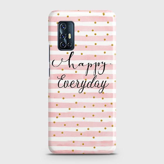 Vivo V17 Cover - Trendy Happy Everyday Printed Hard Case with Life Time Colors Guarantee