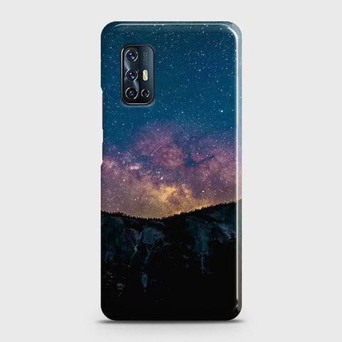 Vivo V17 Cover - Matte Finish - Embrace Dark Galaxy  Trendy Printed Hard Case with Life Time Colors Guarantee