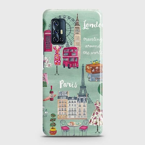 Vivo V17 Cover - Matte Finish - London, Paris, New York ModernPrinted Hard Case with Life Time Colors Guarantee