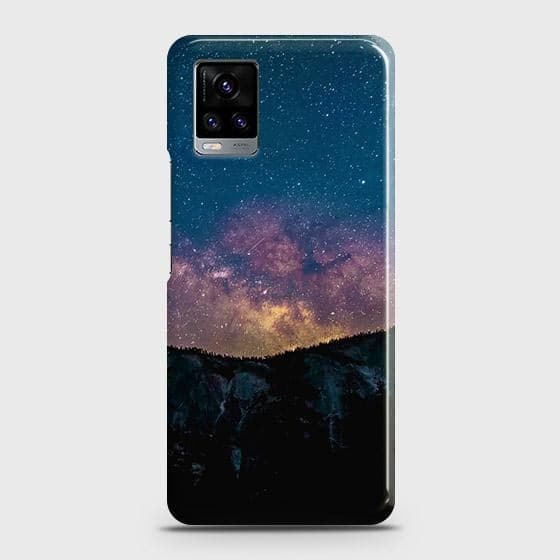 Vivo V20 Cover - Matte Finish - Embrace Dark Galaxy  Trendy Printed Hard Case with Life Time Colors Guarantee