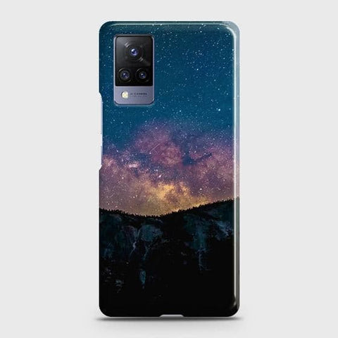 Vivo V21 Cover - Matte Finish - Embrace Dark Galaxy  Trendy Printed Hard Case with Life Time Colors Guarantee