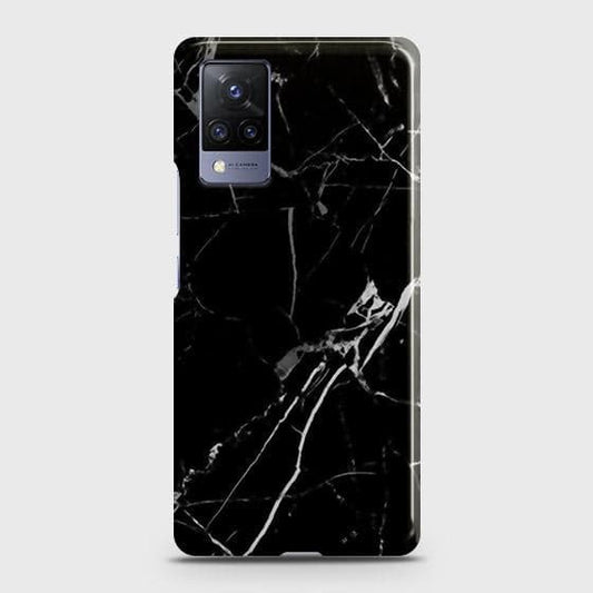 Vivo V21 Cover - Black Modern Classic Marble Printed Hard Case with Life Time Colors Guarantee