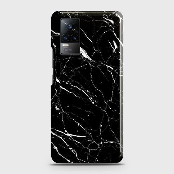 Vivo V21e Cover - Trendy Black Marble Printed Hard Case with Life Time Colors Guarantee