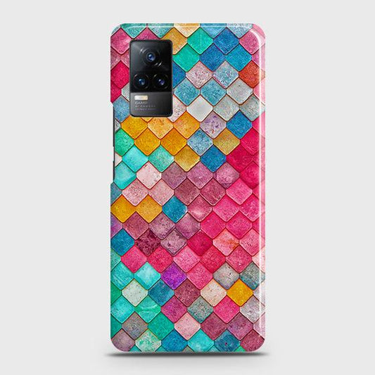 Vivo Y73 Cover - Chic Colorful Mermaid Printed Hard Case with Life Time Colors Guarantee  B83