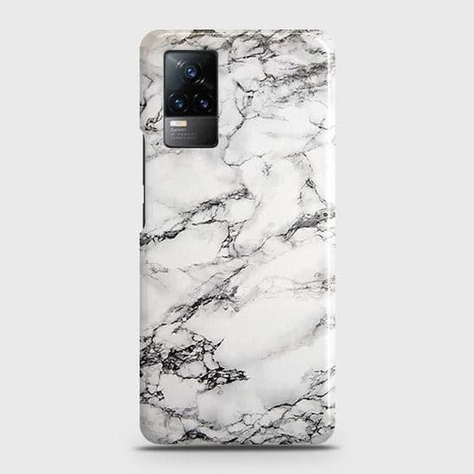 Vivo Y73 Cover - Matte Finish - Trendy Mysterious White Marble Printed Hard Case with Life Time Colors Guarantee