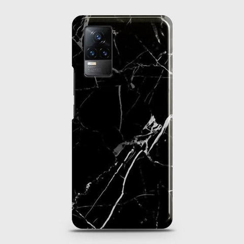 Vivo V21e Cover - Black Modern Classic Marble Printed Hard Case with Life Time Colors Guarantee