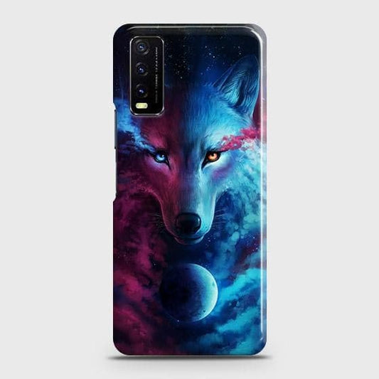 Vivo Y12s Cover - Infinity Wolf Trendy Printed Hard Case with Life Time Colors Guarantee