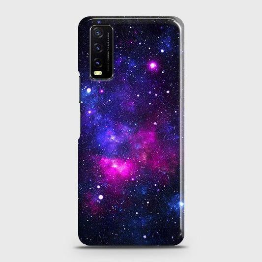 Vivo Y12s Cover - Dark Galaxy Stars Modern Printed Hard Case with Life Time Colors Guarantee