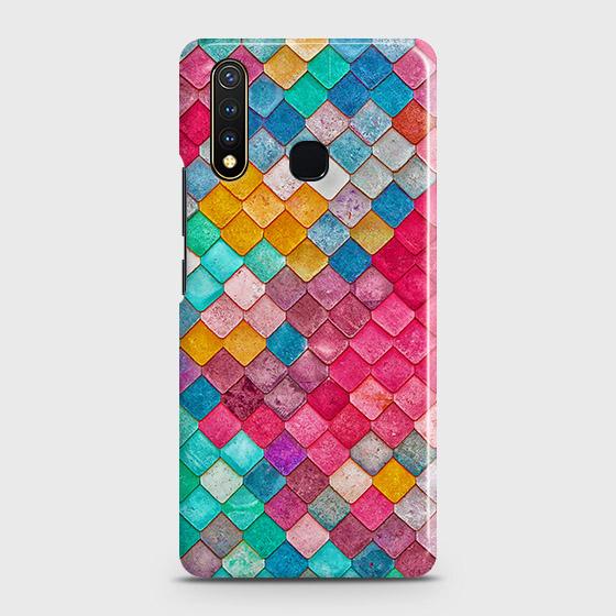 Vivo Y19 Cover - Chic Colorful Mermaid Printed Hard Case with Life Time Colors Guarantee B80