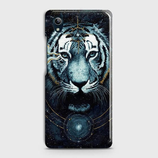 Vivo Y1s Cover - Vintage Galaxy Tiger Printed Hard Case with Life Time Colors Guarantee