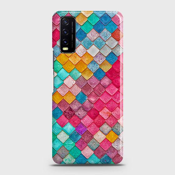 Vivo Y20 Cover - Chic Colorful Mermaid Printed Hard Case with Life Time Colors Guarantee b76