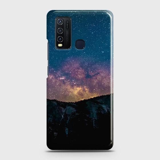 Vivo Y30 Cover - Matte Finish - Embrace Dark Galaxy  Trendy Printed Hard Case with Life Time Colors Guarantee