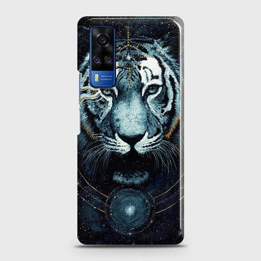 Vivo Y31 Cover - Vintage Galaxy Tiger Printed Hard Case with Life Time Colors GuaranteeB34