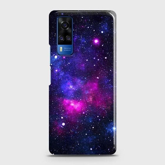 Vivo Y31 Cover - Dark Galaxy Stars Modern Printed Hard Case with Life Time Colors Guarantee