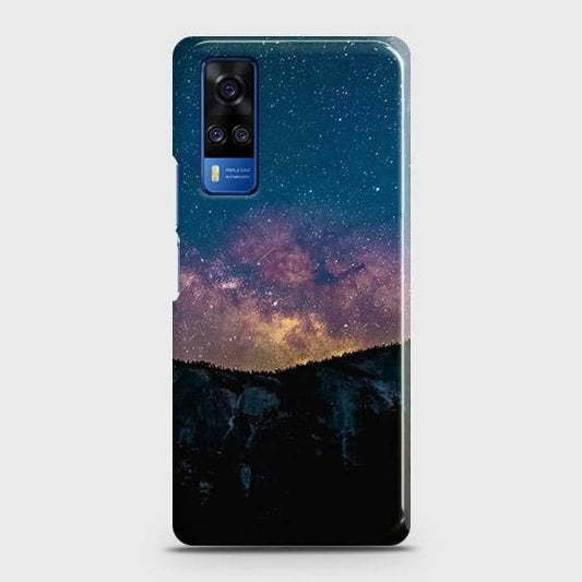 Vivo Y31 Cover - Matte Finish - Embrace Dark Galaxy  Trendy Printed Hard Case with Life Time Colors Guarantee(B39)