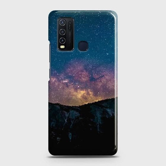 Vivo Y50 Cover - Matte Finish - Embrace Dark Galaxy  Trendy Printed Hard Case with Life Time Colors Guarantee