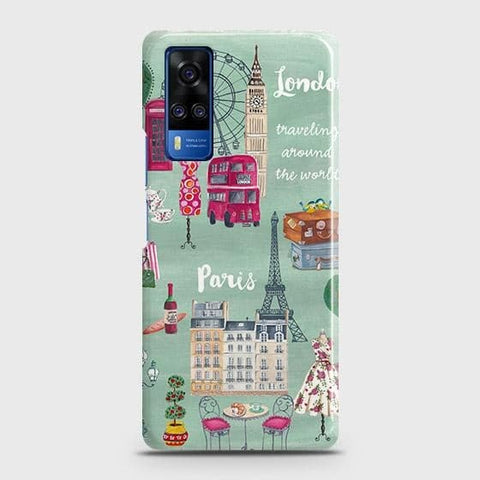 Vivo Y51s Cover - Matte Finish - London, Paris, New York ModernPrinted Hard Case with Life Time Colors Guarantee