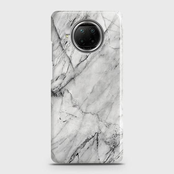 Xiaomi Mi 10i Cover - Matte Finish - Trendy White Marble Printed Hard Case with Life Time Colors Guarantee