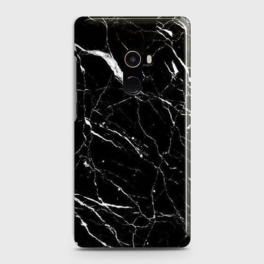 Xiaomi Mi Mix 2 Cover - Trendy Black Marble Printed Hard Case with Life Time Colors Guarantee