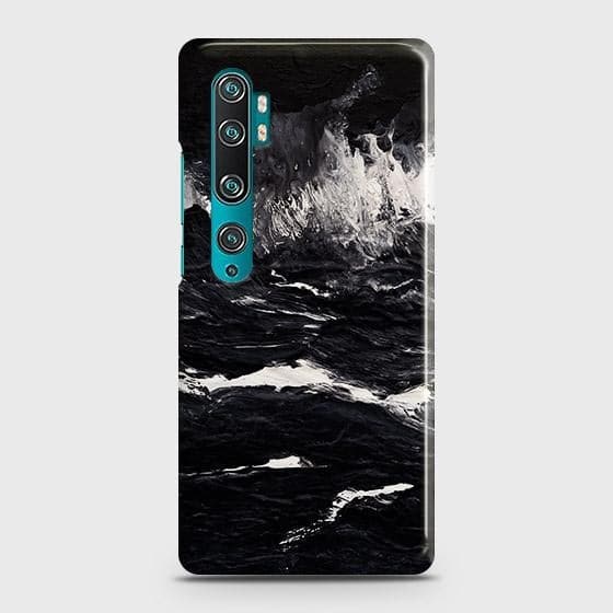 Xiaomi Mi Note 10 Pro Cover - Black Ocean Marble Trendy Printed Hard Case with Life Time Colors Guarantee