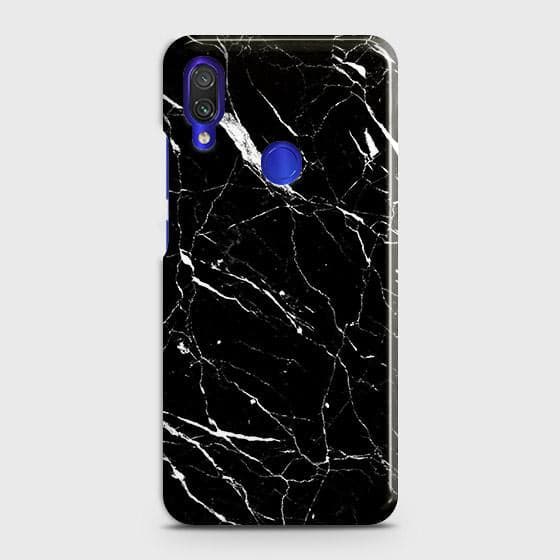 Xiaomi Redmi 7 Cover - Trendy Black Marble Printed Hard Case with Life Time Colors Guarantee