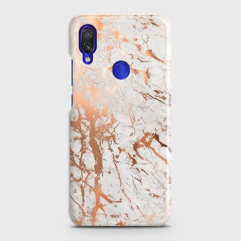 Xiaomi Redmi 7 Cover - In Chic Rose Gold Chrome Style Printed Hard Case with Life Time Colors Guarantee