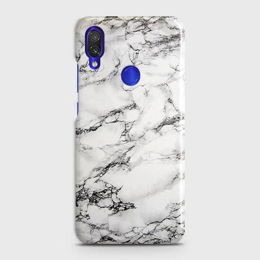 Xiaomi Redmi 7 Cover - Matte Finish - Trendy Mysterious White Marble Printed Hard Case with Life Time Colors Guarantee