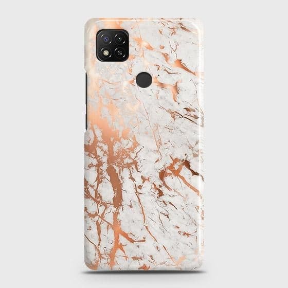 Xiaomi Redmi 9C Cover - In Chic Rose Gold Chrome Style Printed Hard Case with Life Time Colors Guarantee