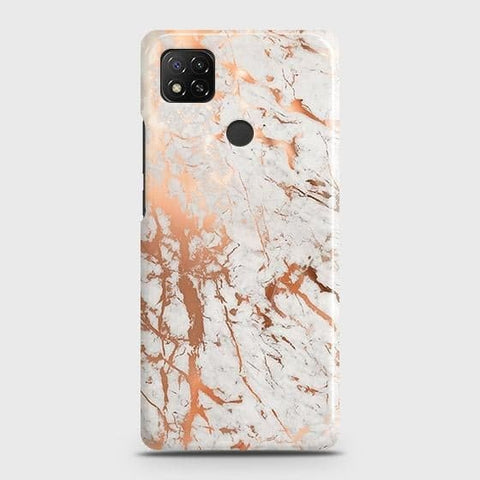 Xiaomi Redmi 9C Cover - In Chic Rose Gold Chrome Style Printed Hard Case with Life Time Colors Guarantee